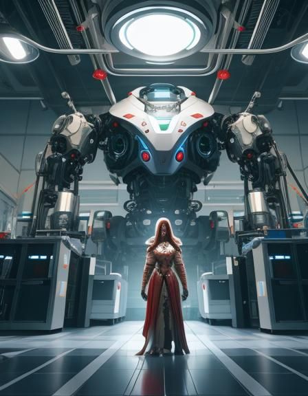 Robotic Arm Creates Iridescent Squid Embryo, Cinematic Light...