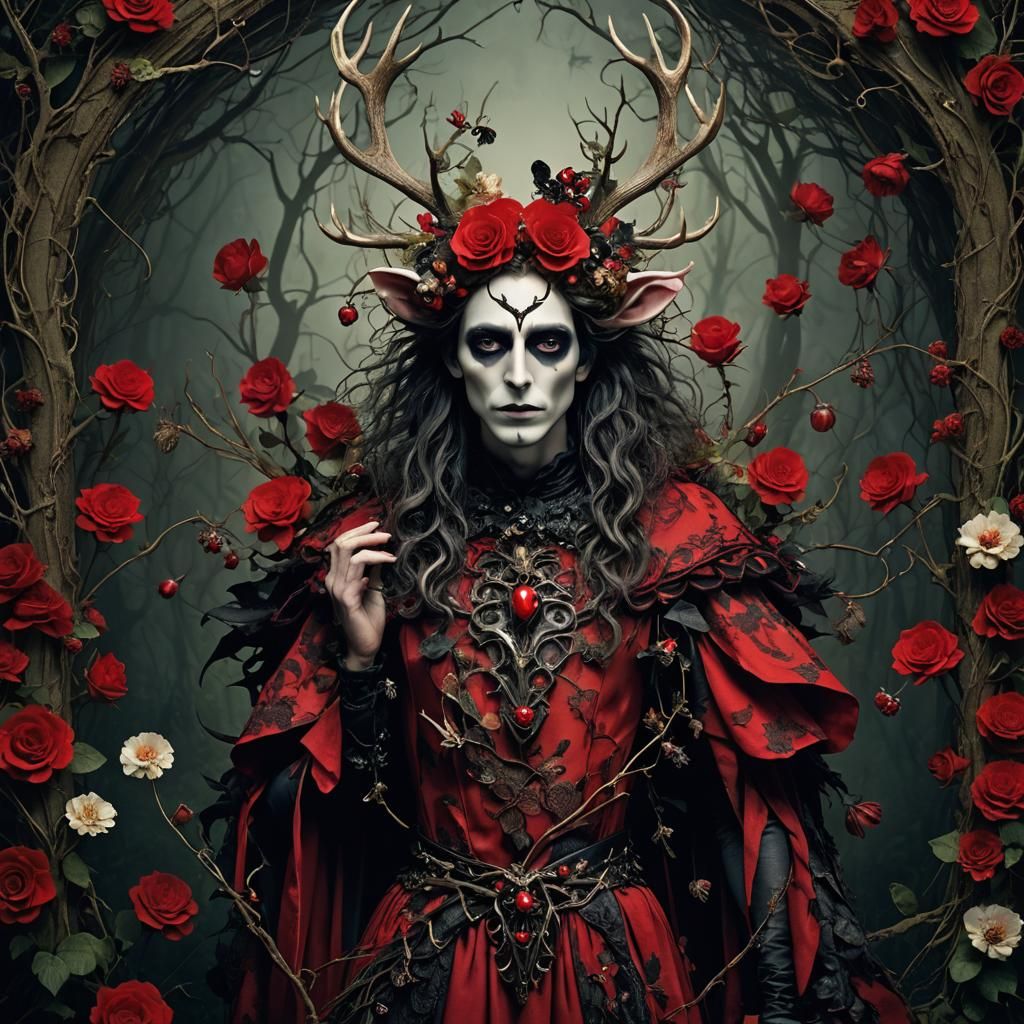 Macabre Fairy in Burtonesque Fashion Photograph