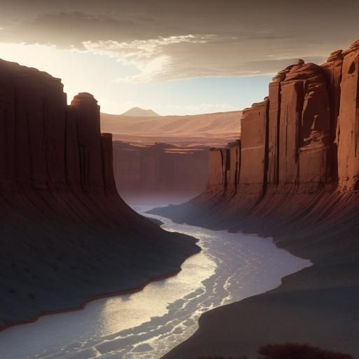 Flooded River Cuts Through Atacama Desert Canyon