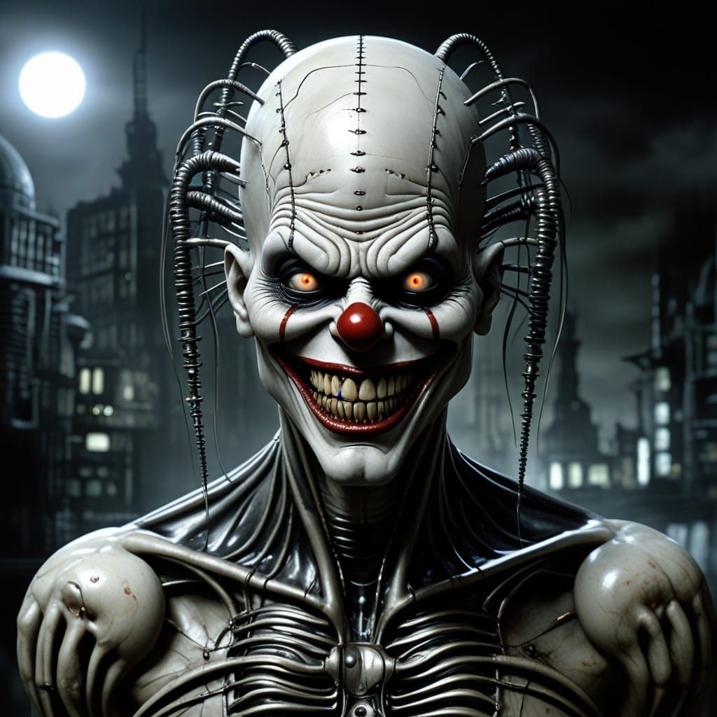 biomechanical cybernetic clown