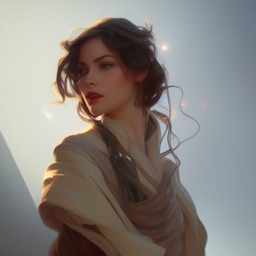 Casablanca Portrait in Art Nouveau Style