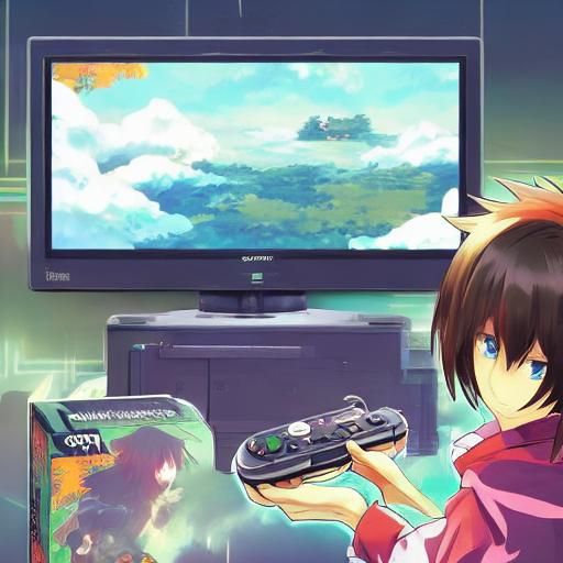 Game Console in Anime Style