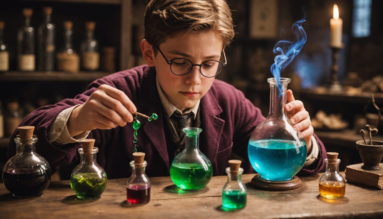 Person Testing Magical Potions