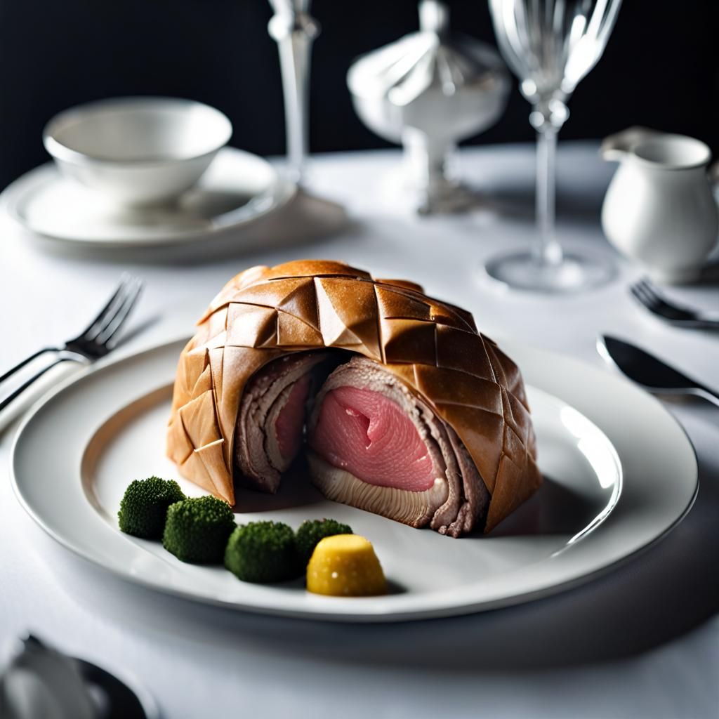 Papercraft fine dining, Beef Wellington