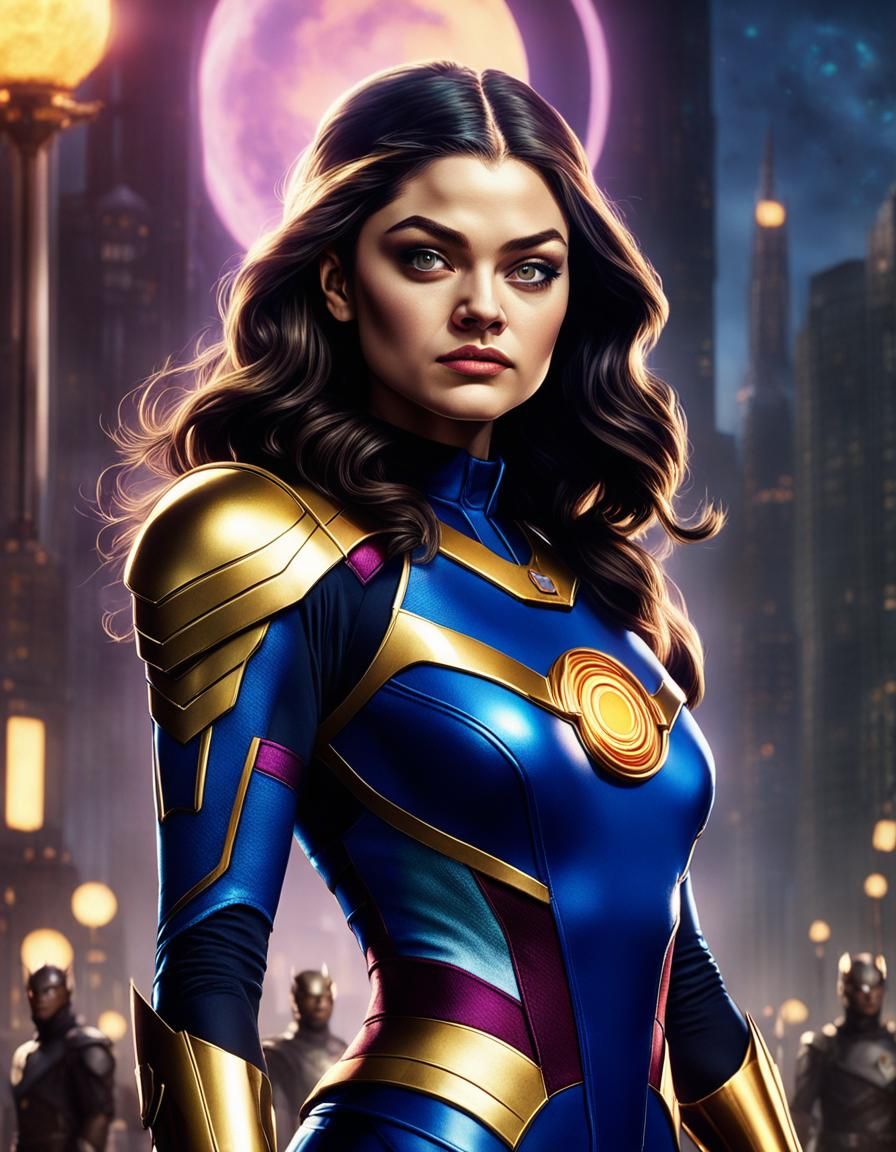 Saturn Girl Imra Ardeen Heroic Cinematic Portrait