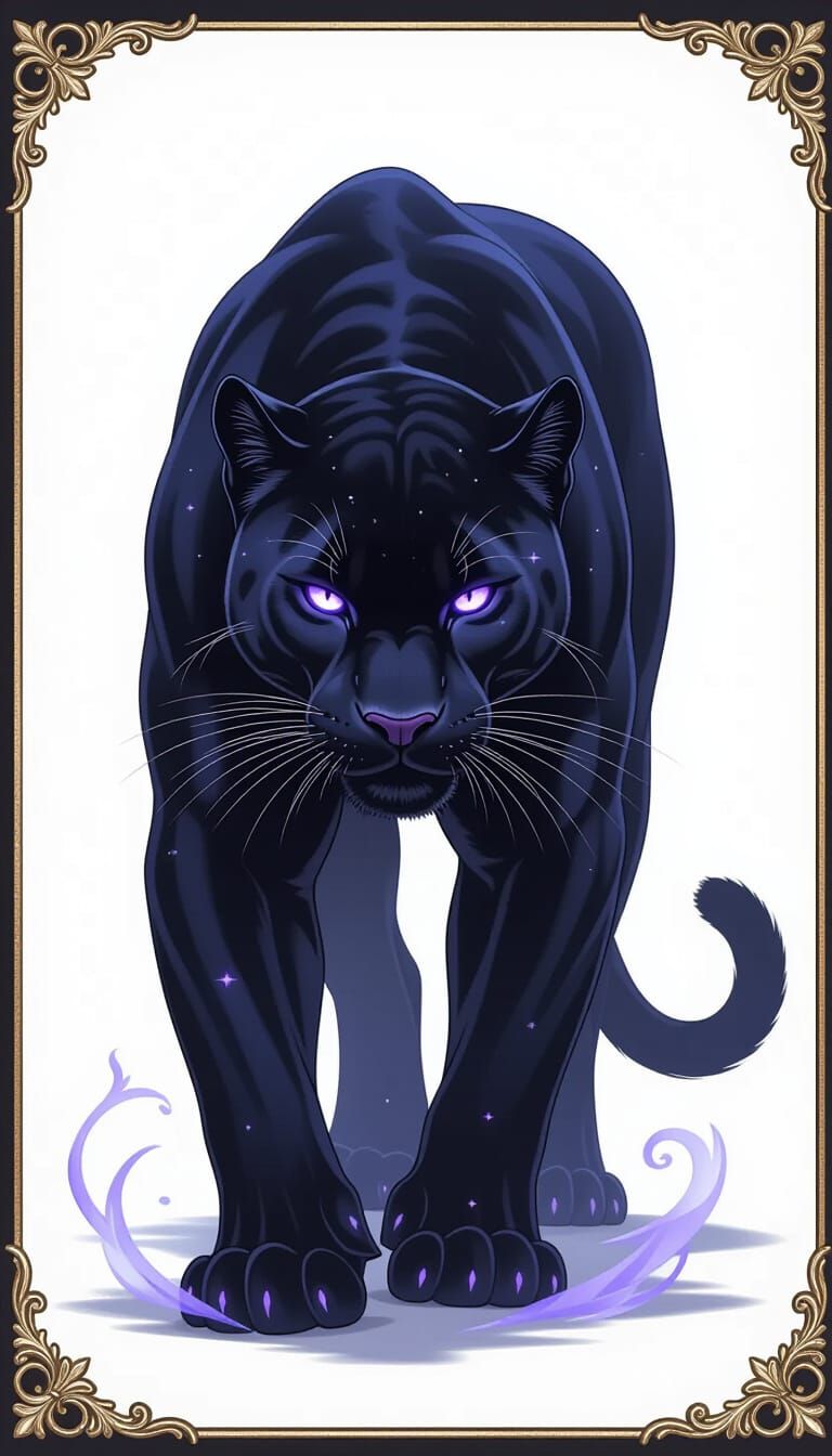 Majestic Black Panther with Astral Shimmer