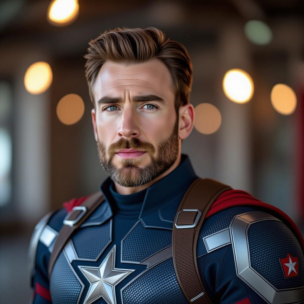 Superhero Portrait in Vibrant, High-Contrast Style