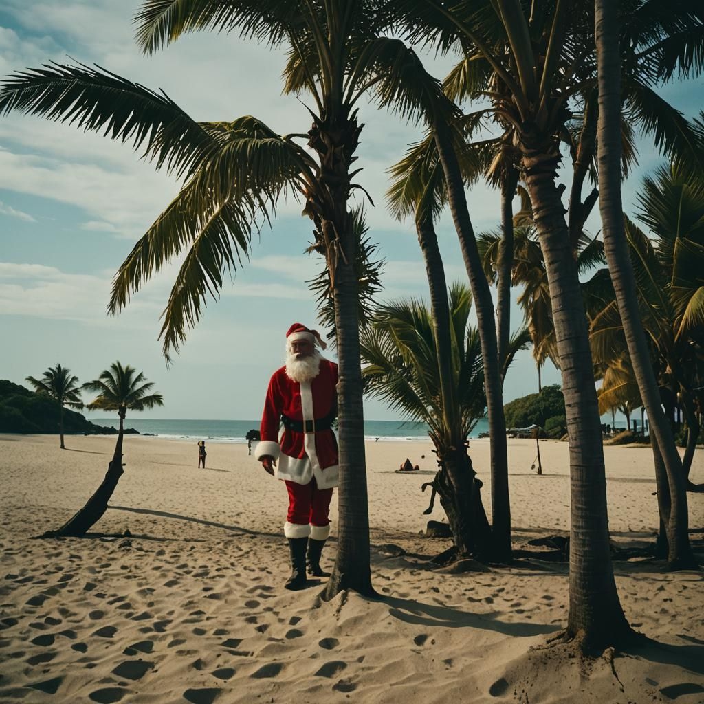 Santa's Tropical Vacation: Cinematic Film Still