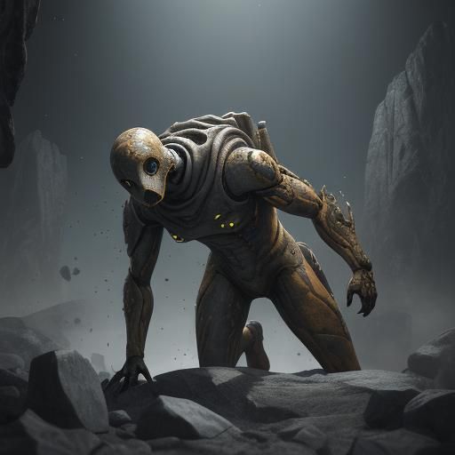 Endless Hole in Outback: Anime Style 3D Render