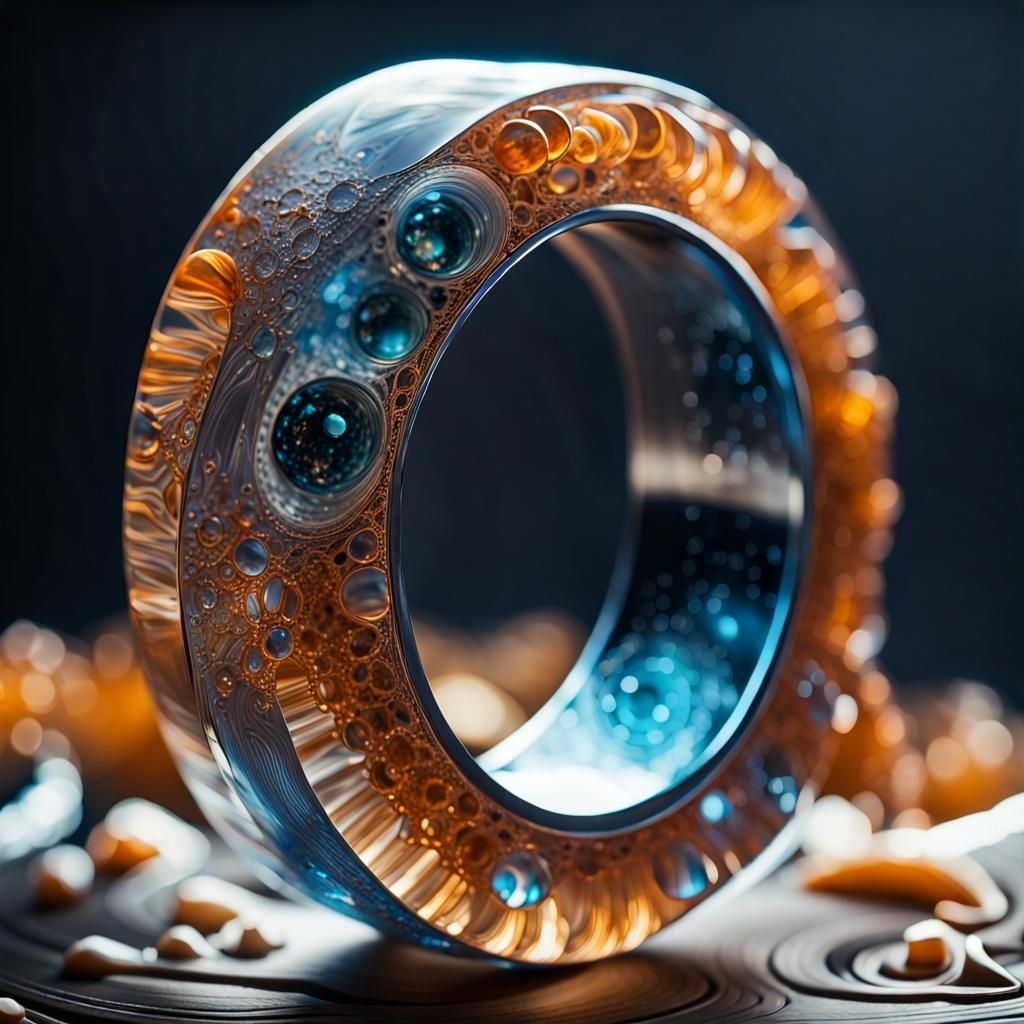 Resin Interstellar Ring Macro Shot by Hasselblad