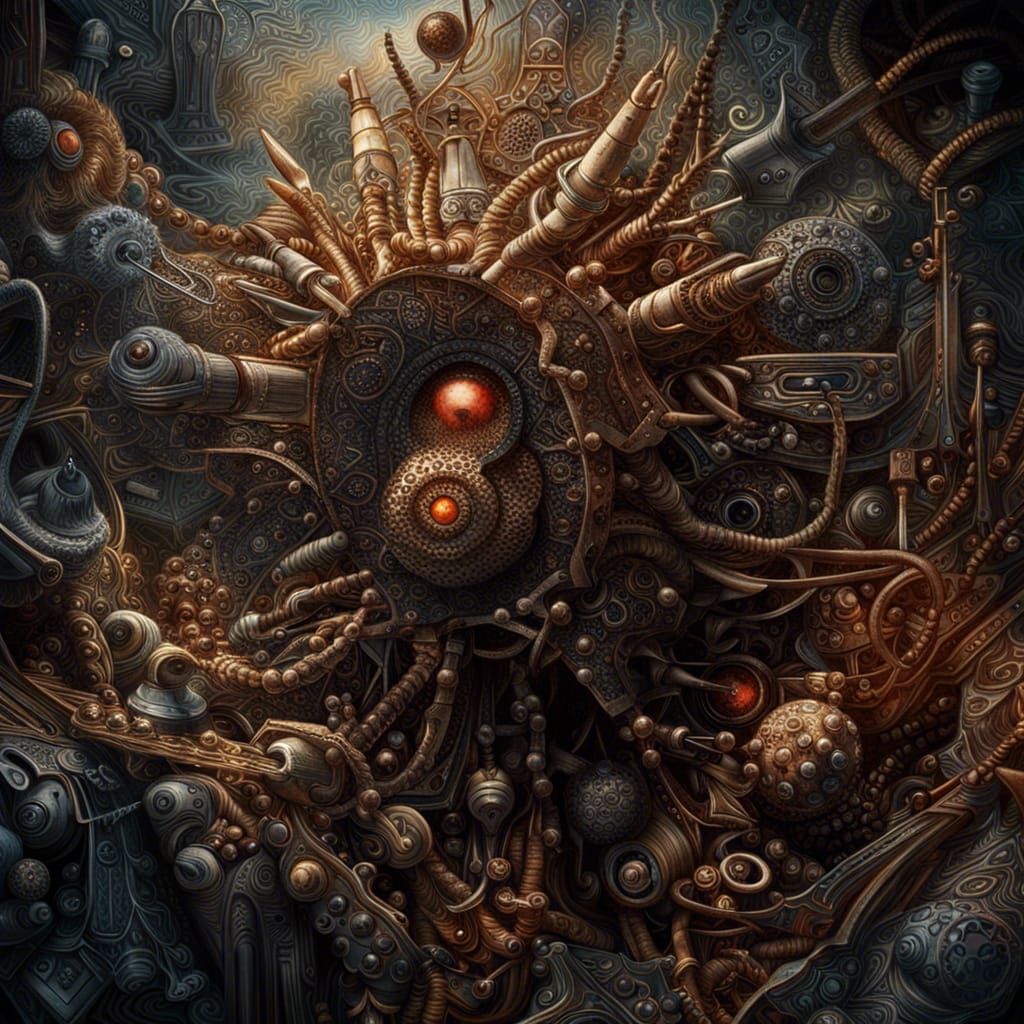 Stuckism Art Pulp Painting in Hyperrealistic Style