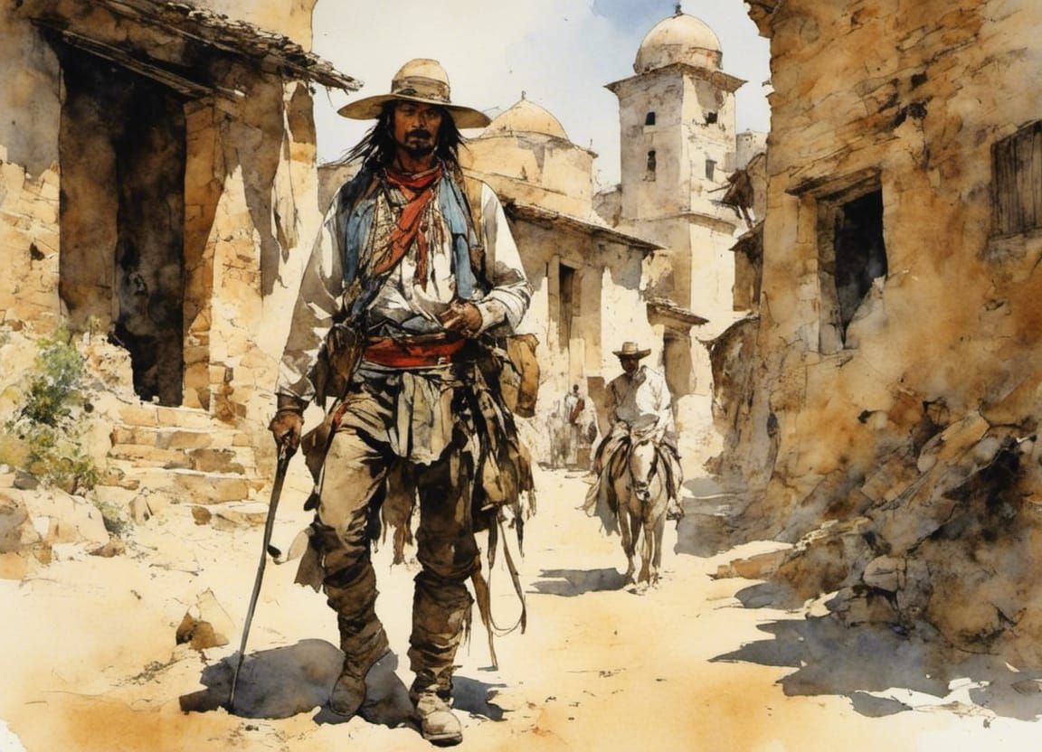 In a Mexican village, circa 1830