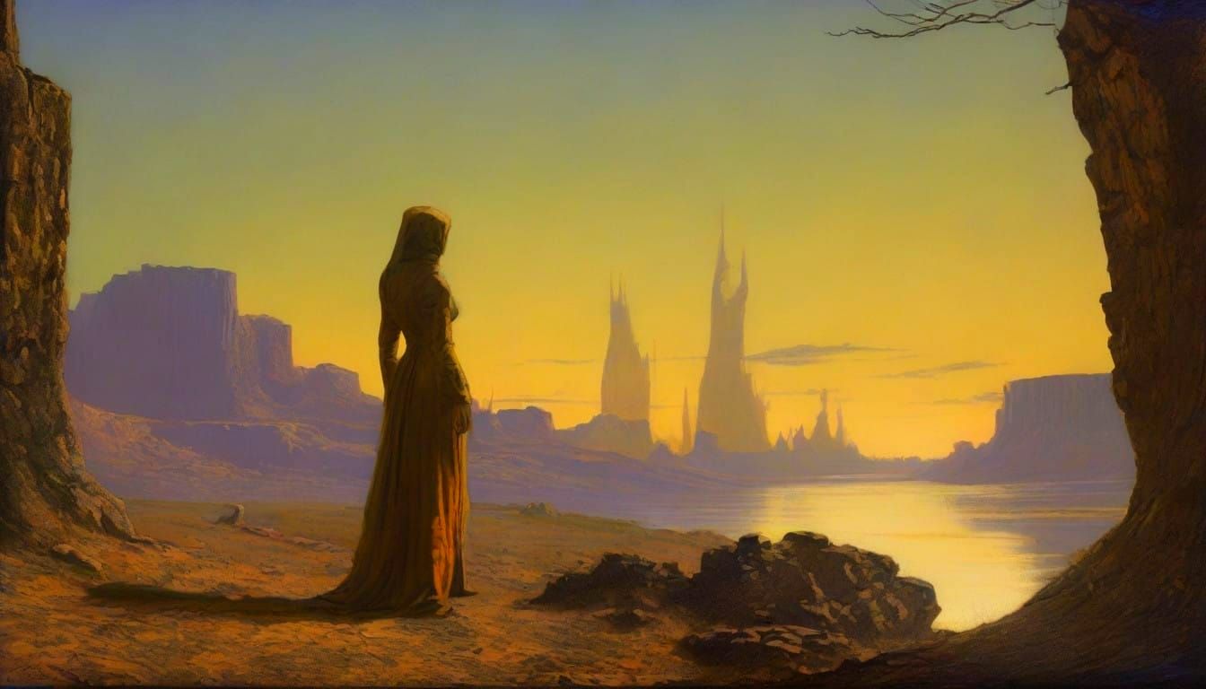 Ethereal Rogue Navigates Fiery Abyss in Deeply Saturated Cyb...