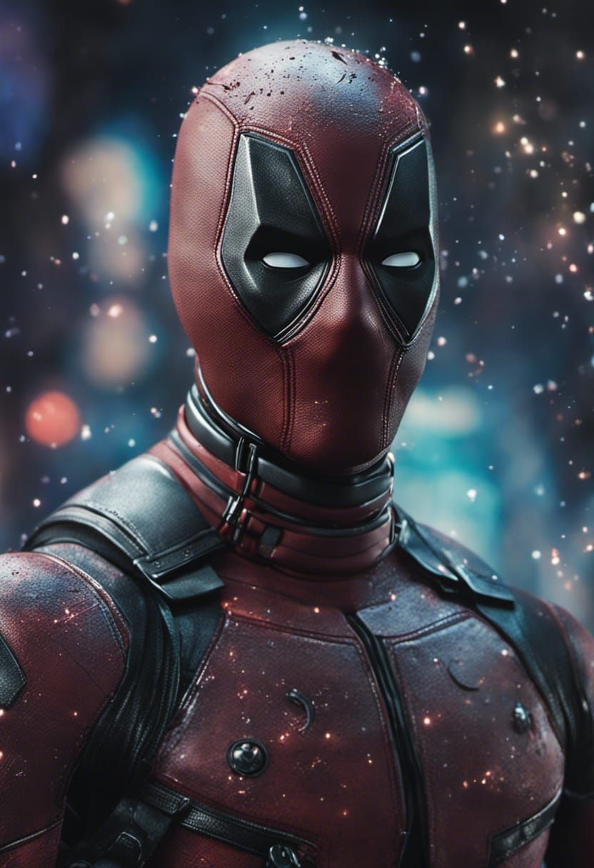 Filigree White Deadpool in Nano-Cracked Circuitry Style