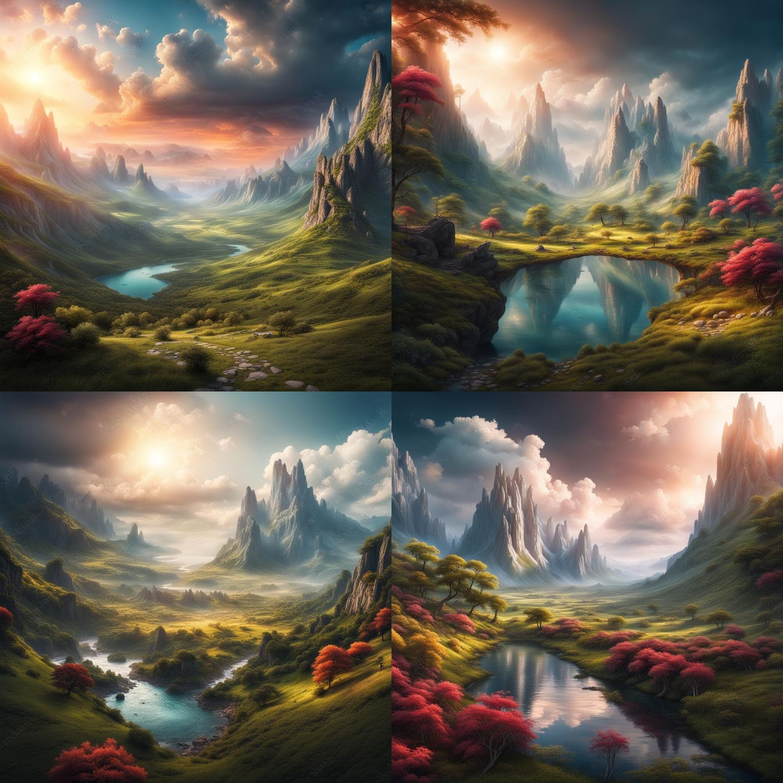 Realistic Nature Landscape in Digital Matte Painting