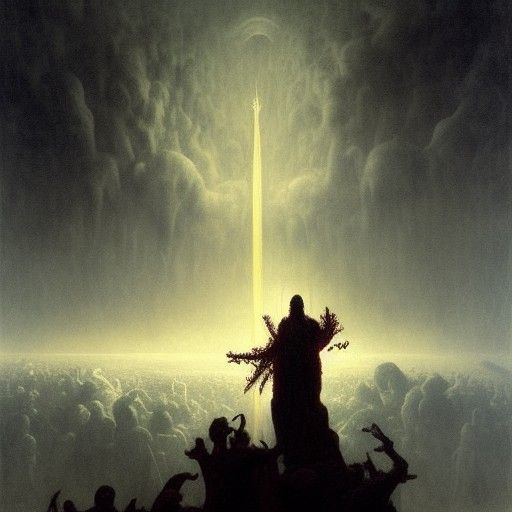 Horrifying Satan in Heaven, Illustrated Style