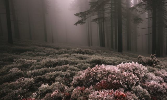 Dreamlike Seascape with Pine Trees in Baroque Style