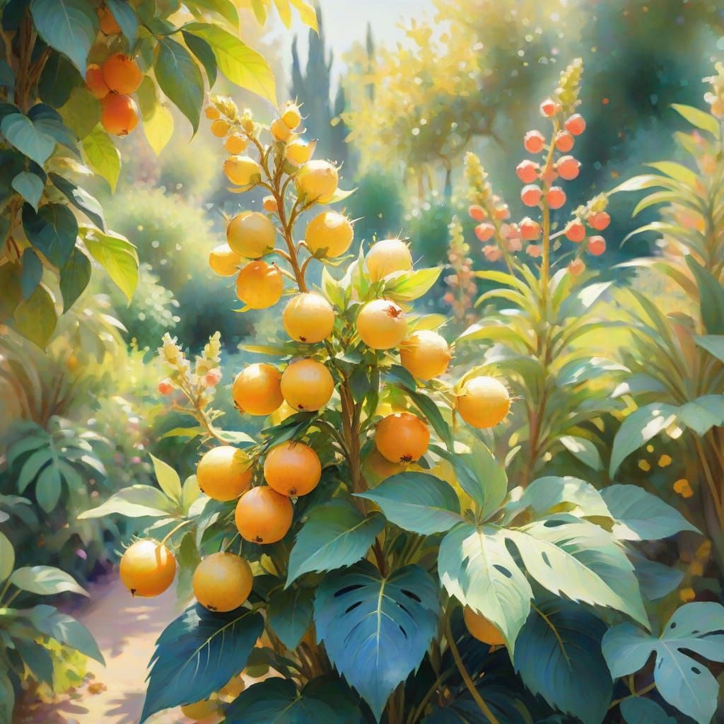 Vibrant Botanical Dreams in Impressionist Style