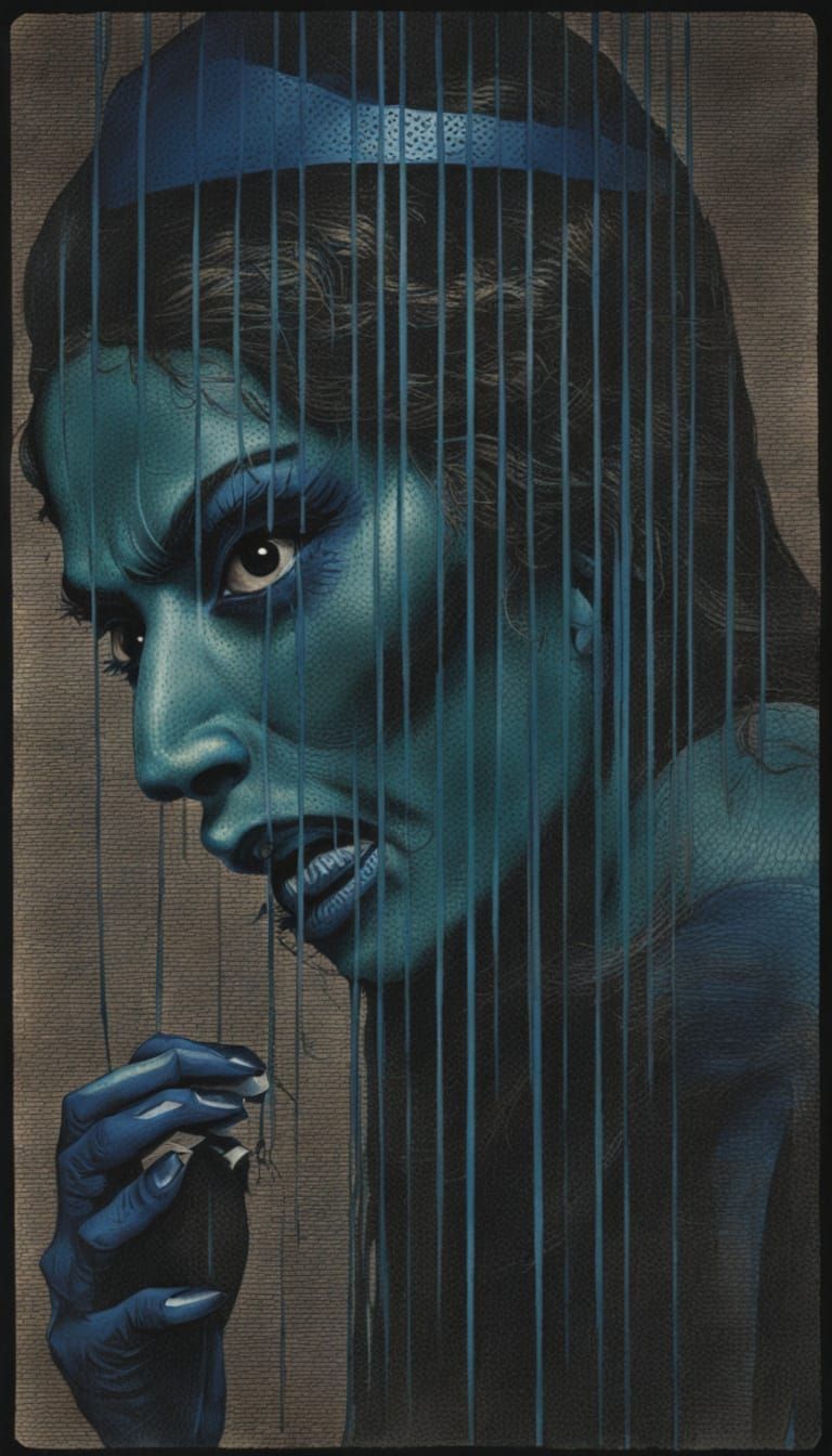 Blue Cheekbone Goddess