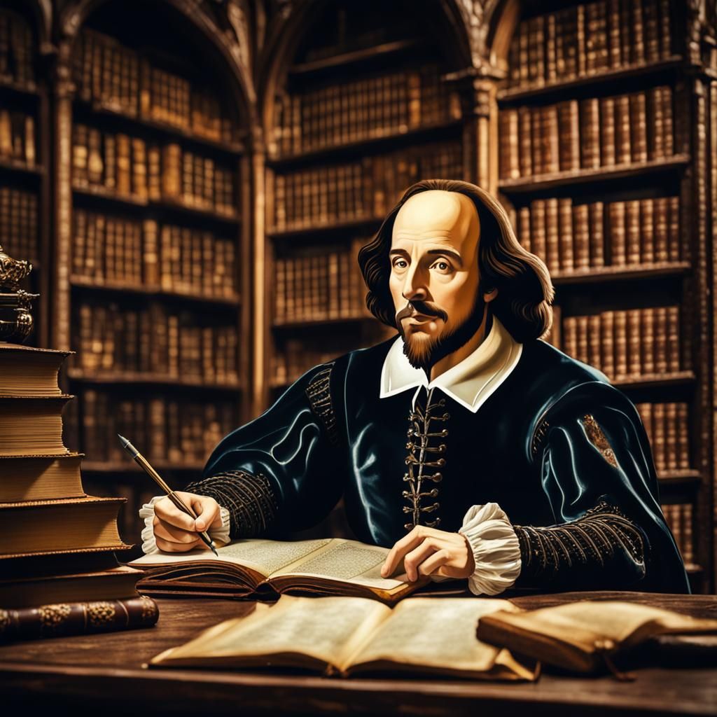 Shakespeare Writes in a Medieval Library