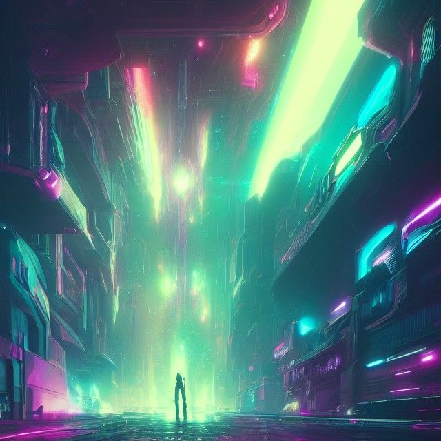 Sinister Cosmic Nebula Explosion in Cyberpunk Style