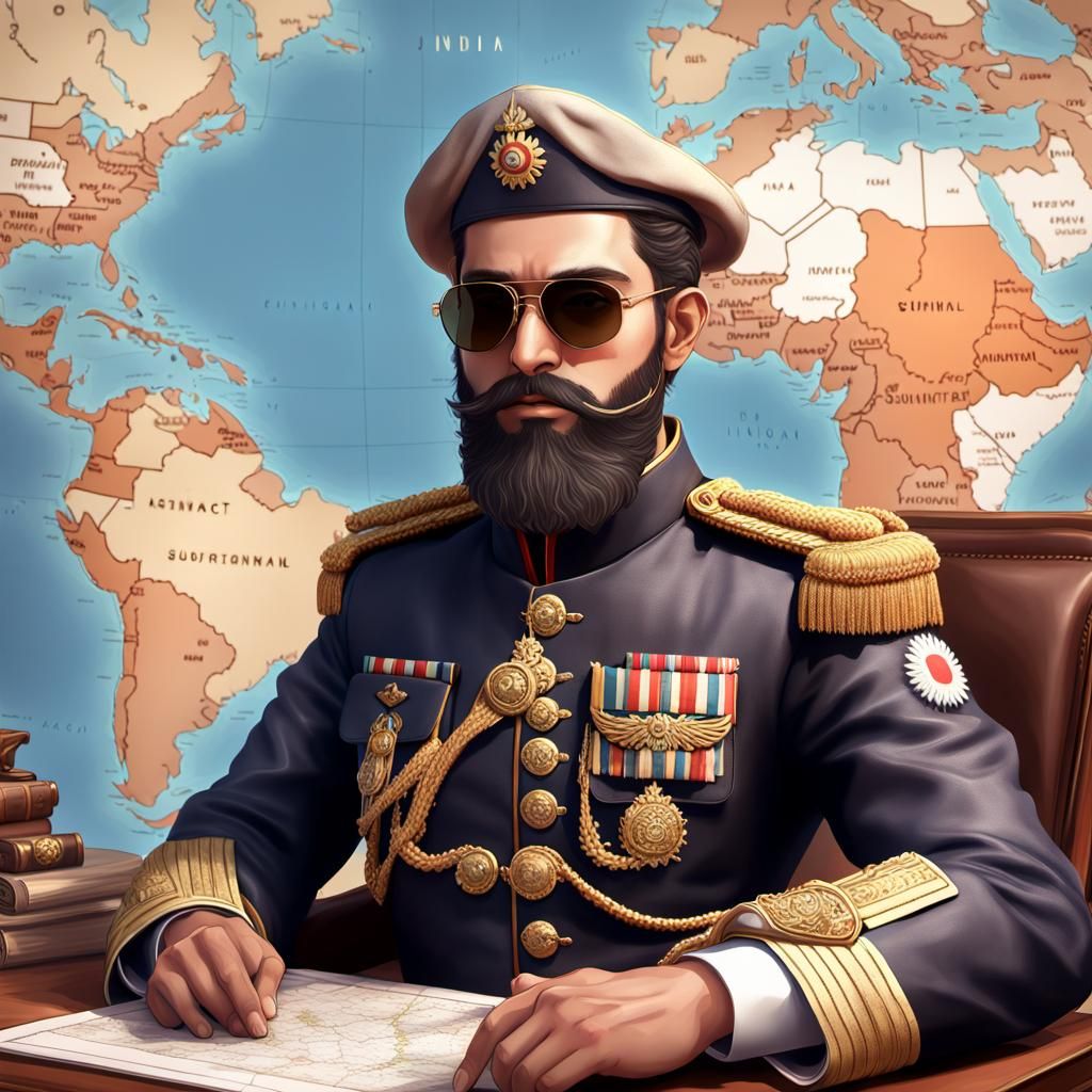 General in Cabinet: Detailed 3D Anime Art