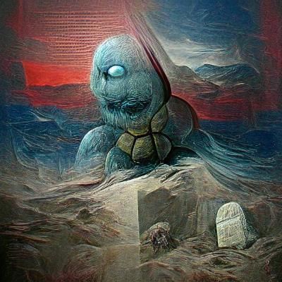 Horrific Desert Squirtle Monolith