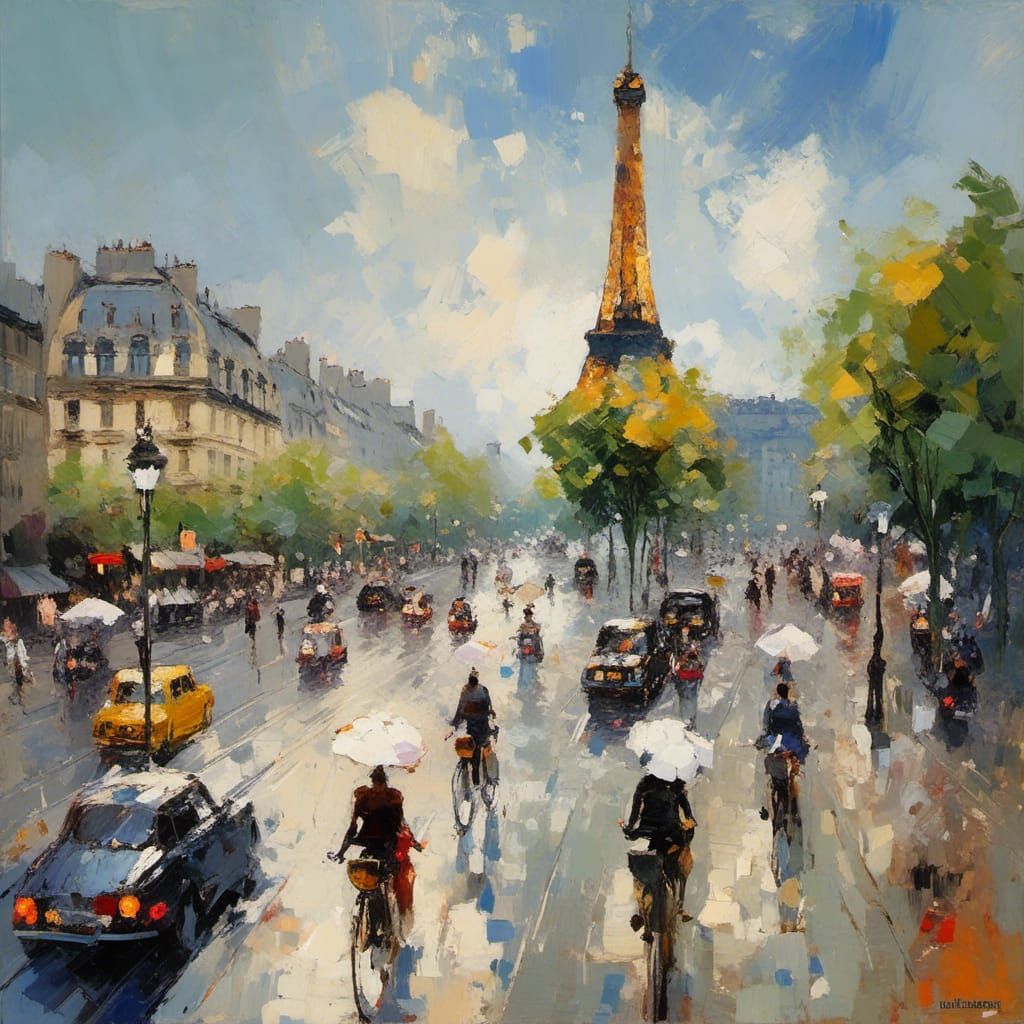 Impressionistic Paris Painting: A City of Love