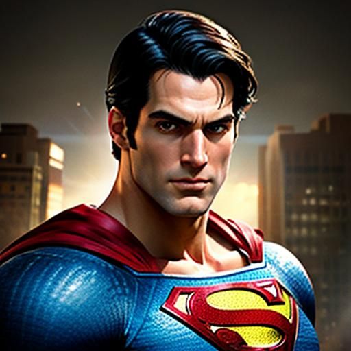 Superman Landing in Metropolis: Retro Comic Book Art