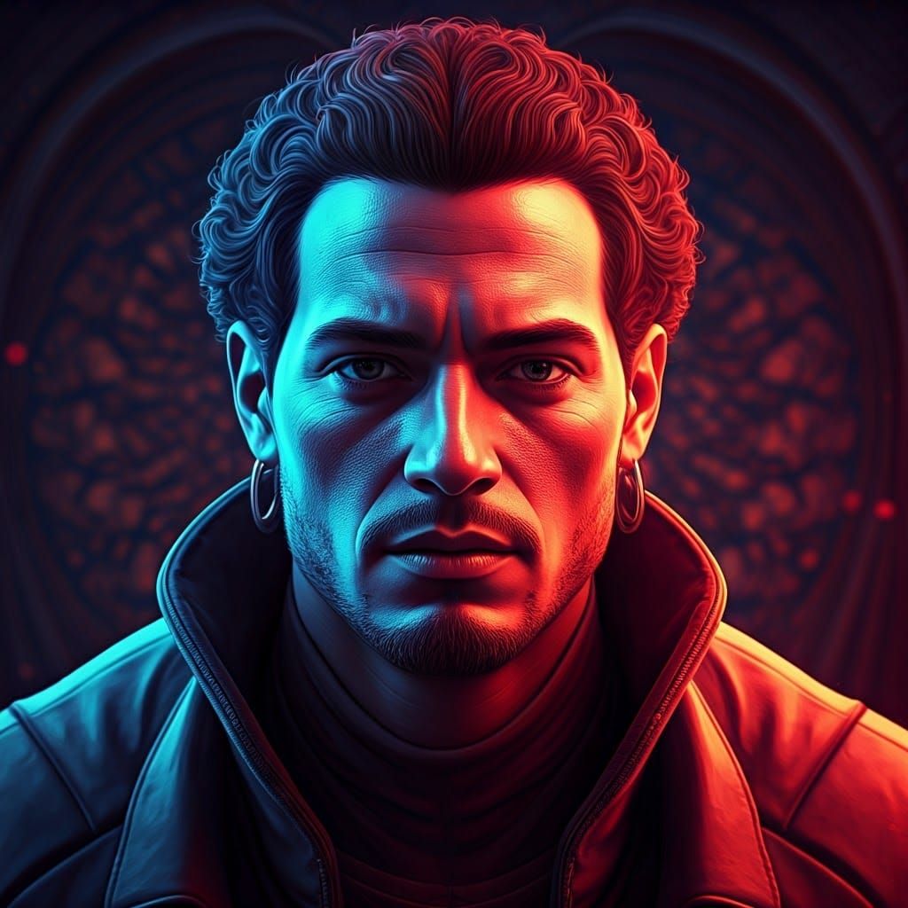 Knock Monsterr Portrait in Biopunk Art Deco Style