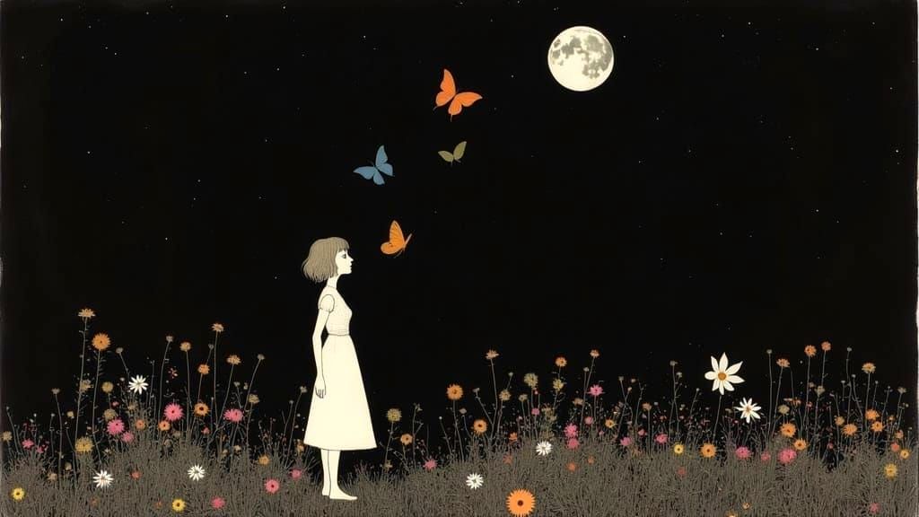 Whispers of Midnight Dreams in a Surreal Country Landscape