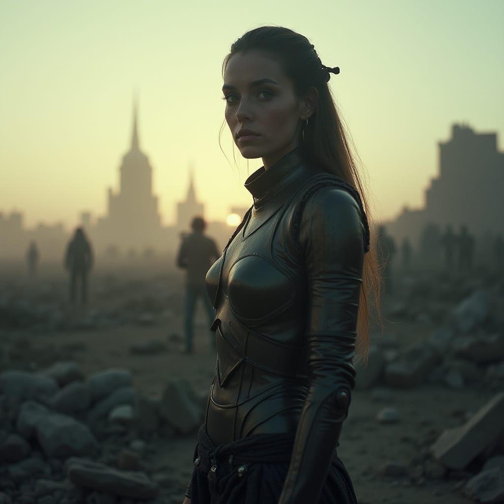 Cyberpunk Warrior Lures Tyrants into Ruin