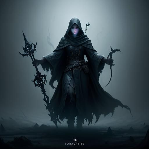 Ethereal Shadow Rose in Misty Darkness