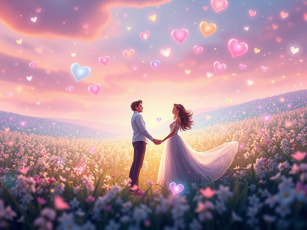 Enchanted Whimsy in a Vibrant Meadow