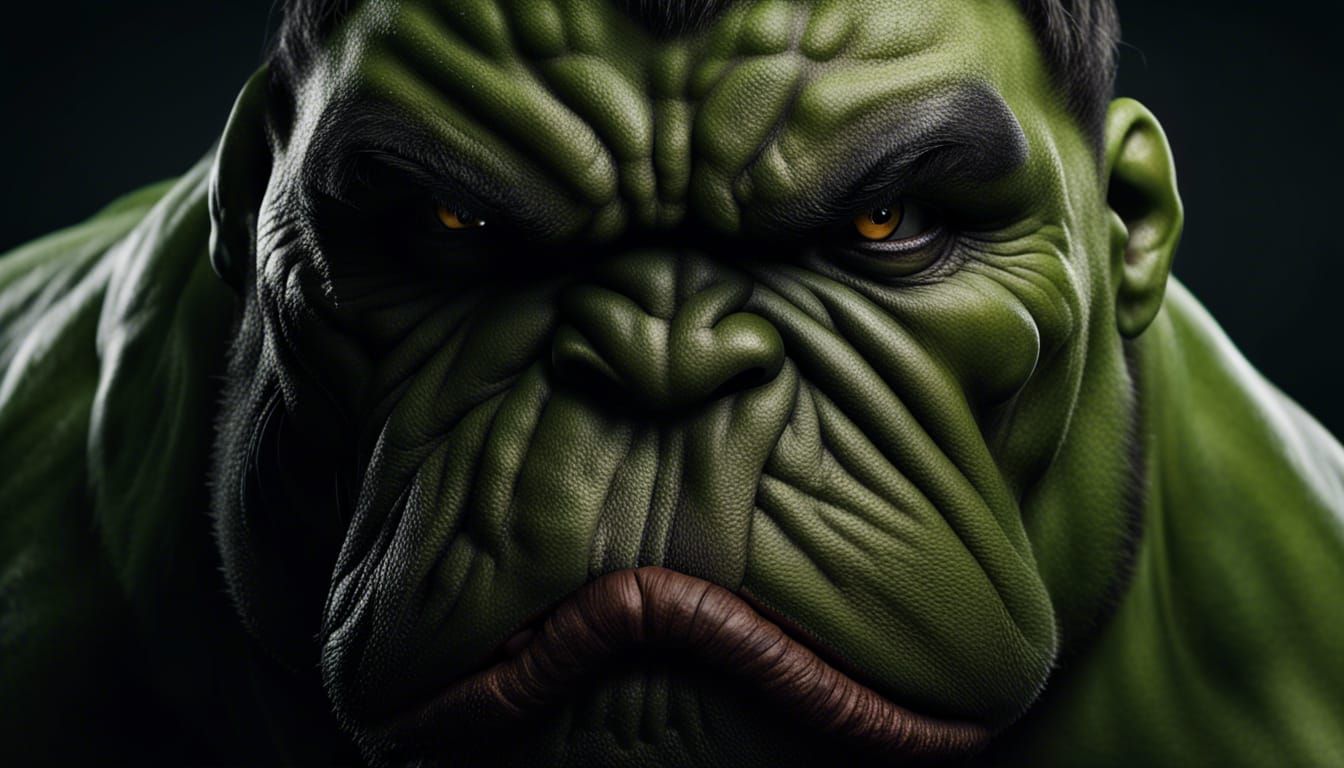 Incredible Hulk Mastiff: Hyperrealistic Studio Portrait