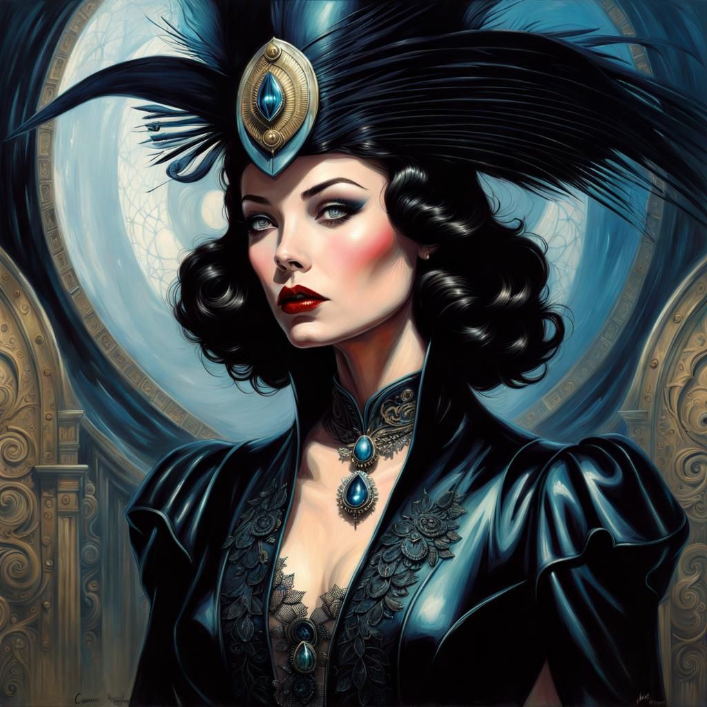 Glamorous Portrait in Dark Fantasy Style