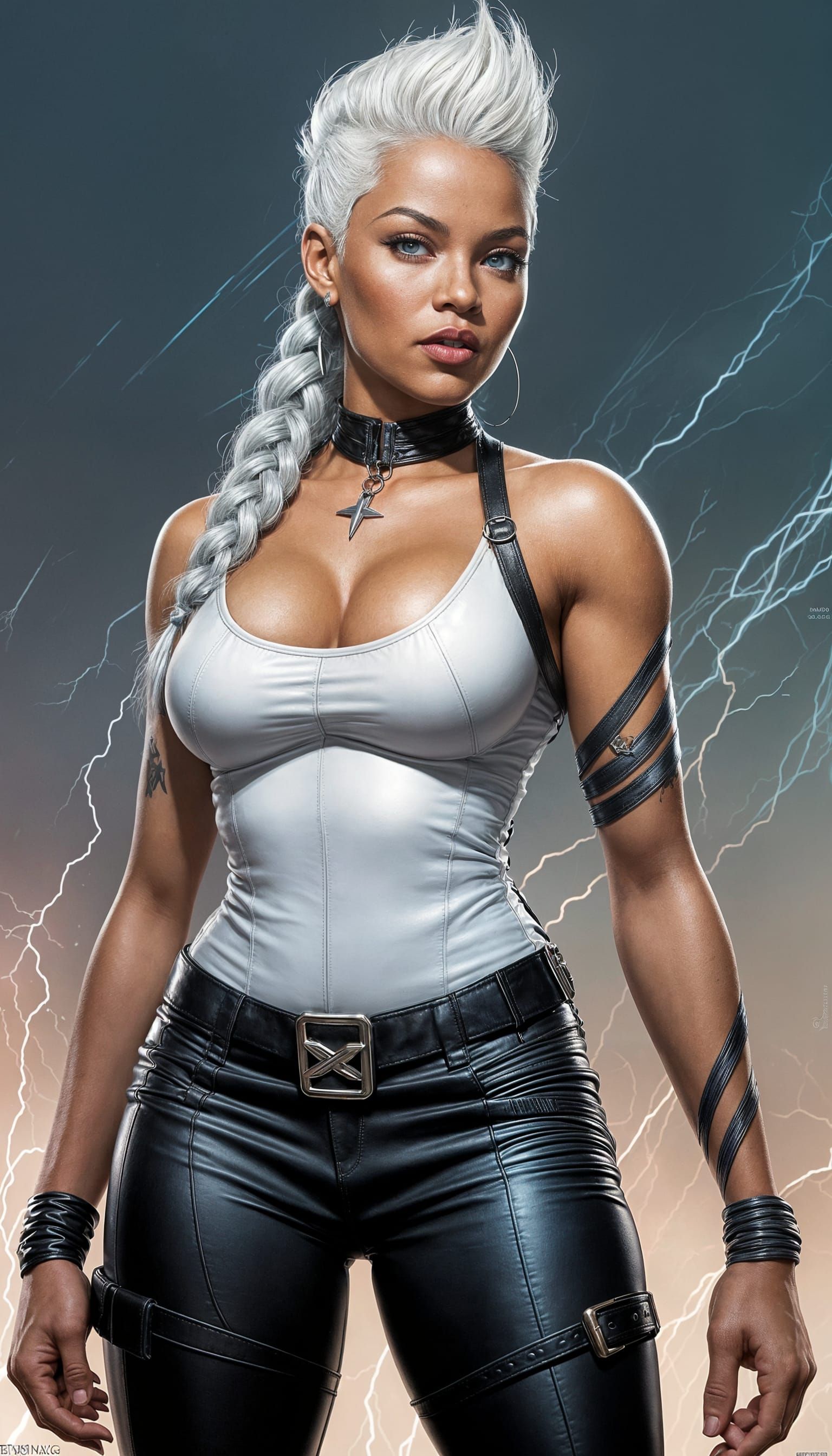 Storm of X-Men in Streetwear Comic Art