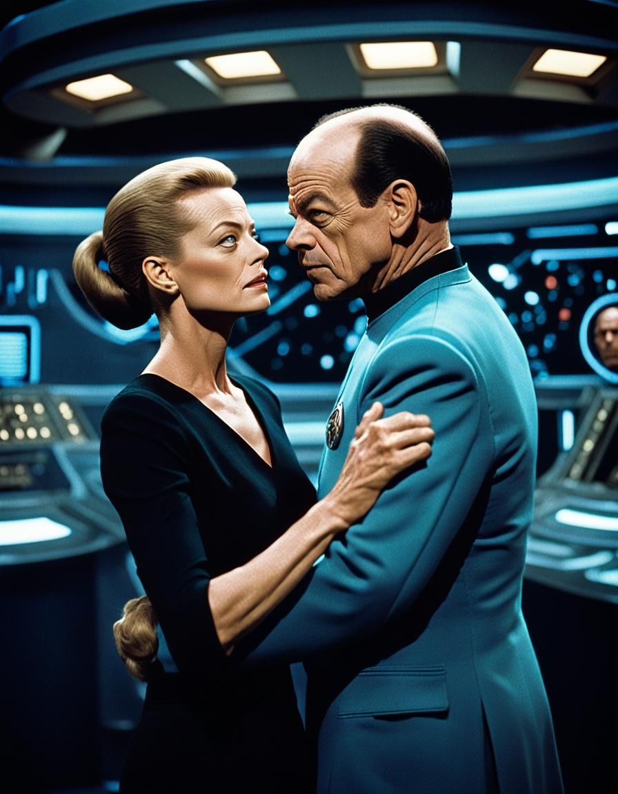 Seven of Nine and The Doctor Dancing: Cinematic Film Still