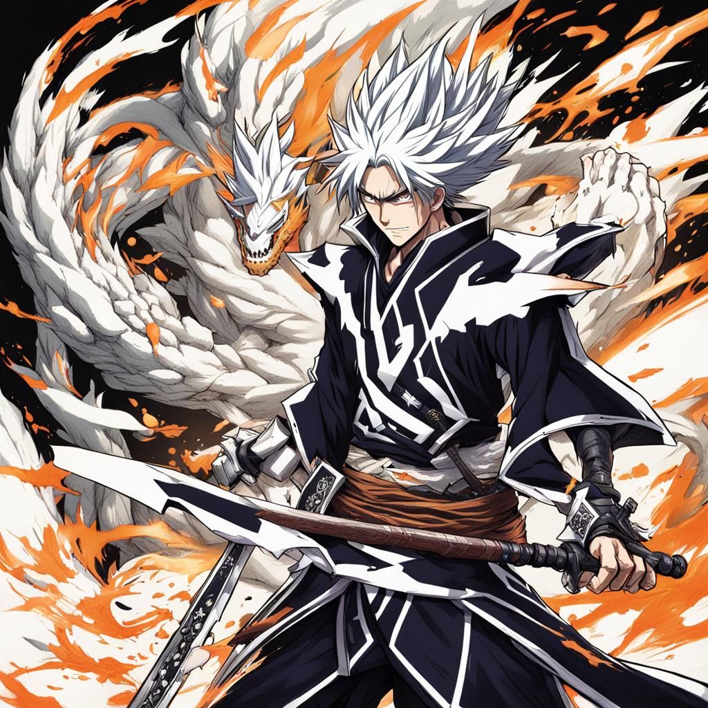 Draconic Centaur Warrior in Anime Style