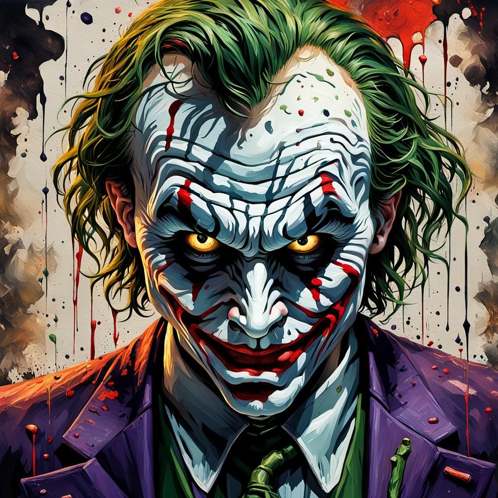 Grotesque Joker: An Impressionist Masterpiece