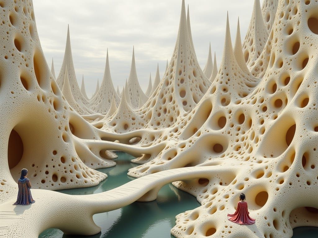 Surreal Dreamscape in Fantastical, Hyper-Detailed Style