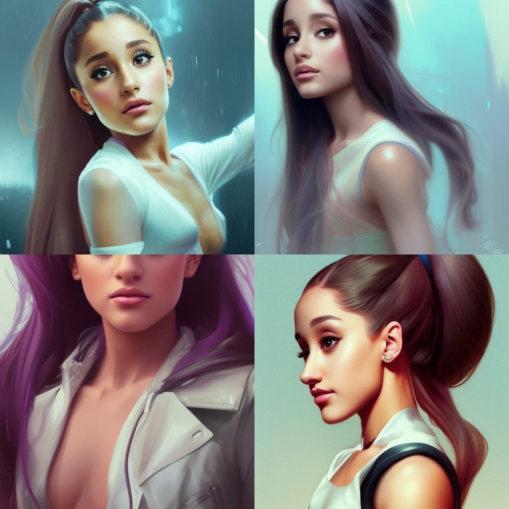 Ariana Grande Portrait in Artgerm Style