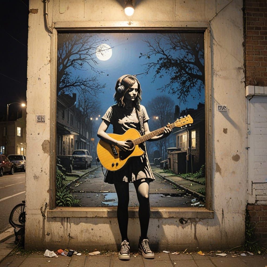 Woodstock Surrealism in Grunge Style