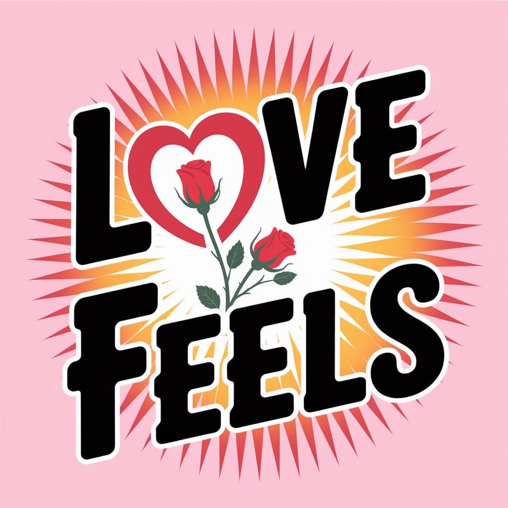 Love Feels in Vibrant Heartbeat Design