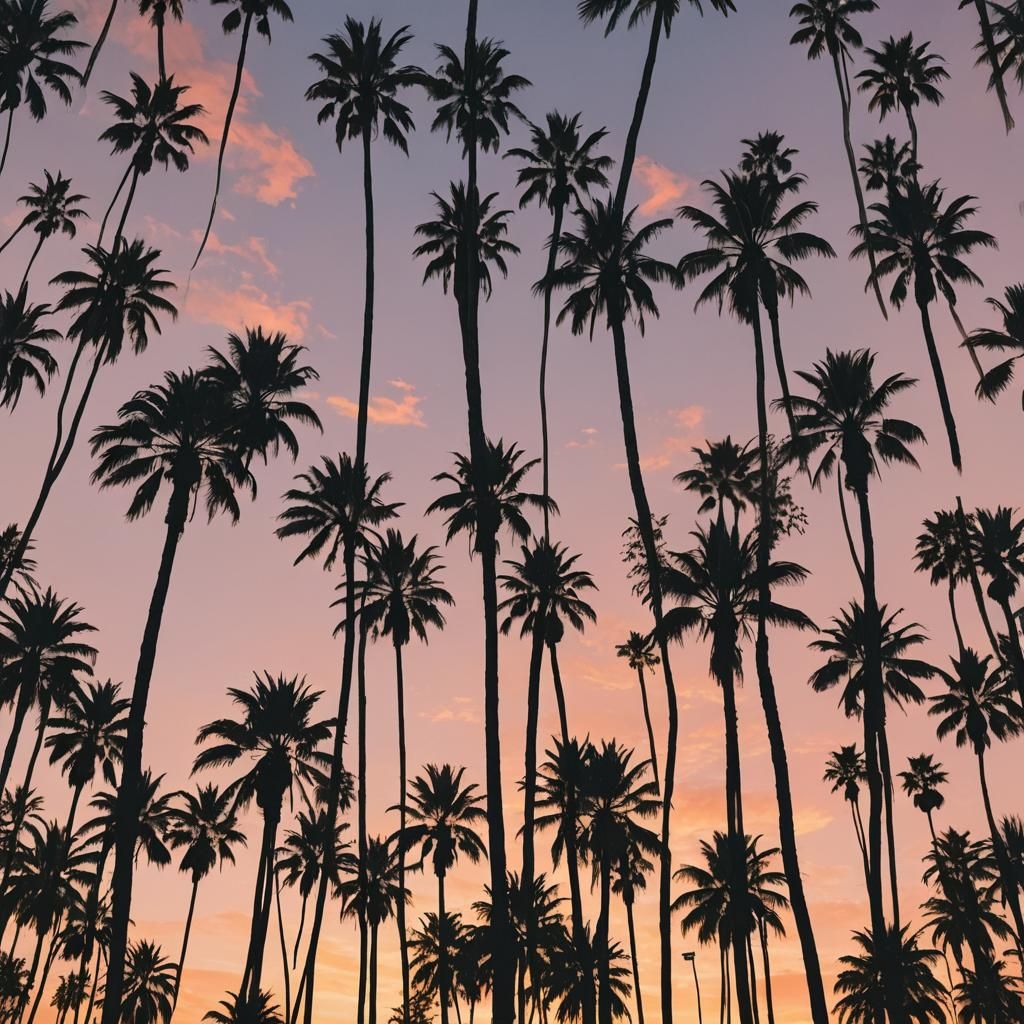 Palm Trees on Sunset Boulevard