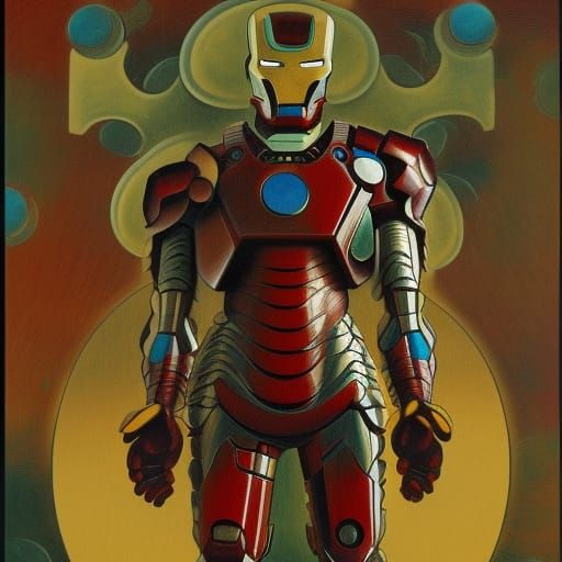 Samurai Iron Man in Steampunk Feudal Japan