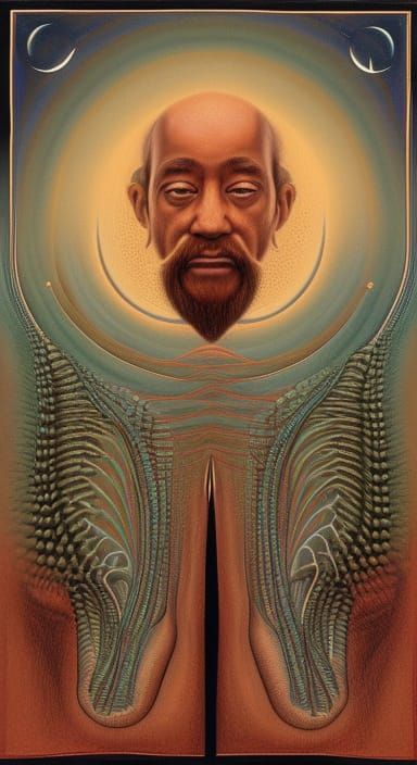 Intricate Brain Network in a Surreal Style