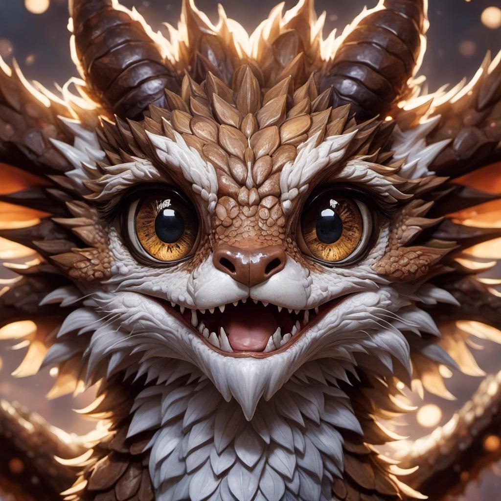 Anime Dragon Portrait with Hyper-Detailed Eyes