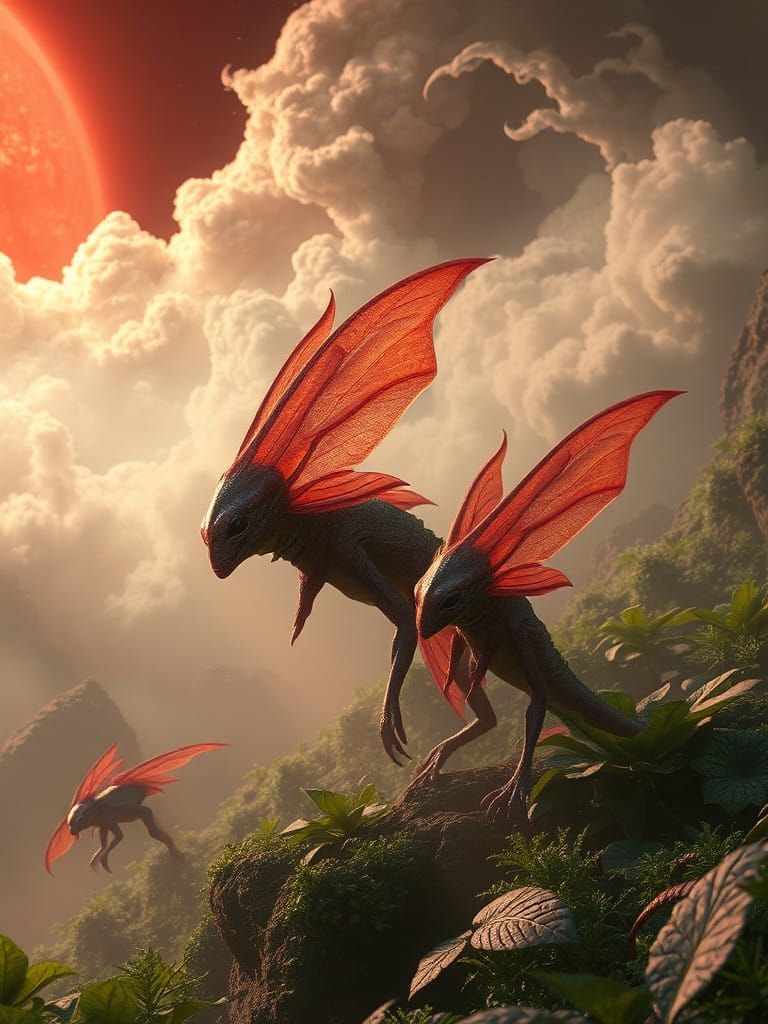 Alien Creatures Adorn the Misty Shores of Ross 128b in a Sur...