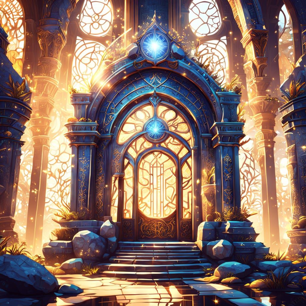 Enchanting Art Nouveau Magical Realm with Cosmic Energy